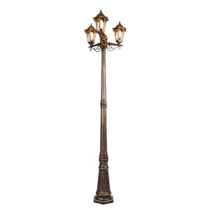 Antique Outdoor Lantern Gold 3-Light IP44 - New Haven