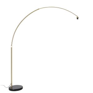 Arc Lamp Brass and Black Marble Base Adjustable - XXL