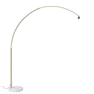 Arc Lamp Brass with White Marble Base Adjustable - XXL