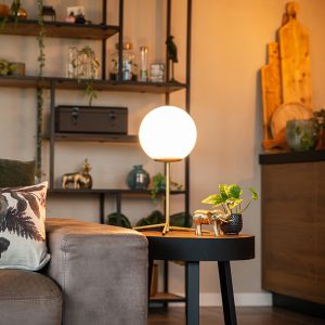 Art Deco Table Lamp Brass with Opal Glass 45.5 cm - Pallon