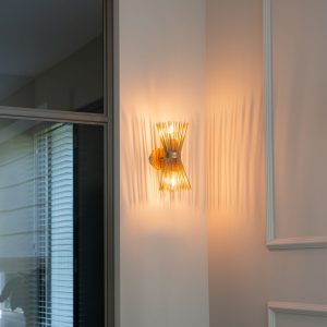 Art Deco Wall Light Gold 2-Light - Broom