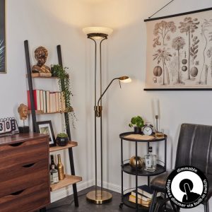 BIOT Floor Lamp LED antique brass, 2-light sources