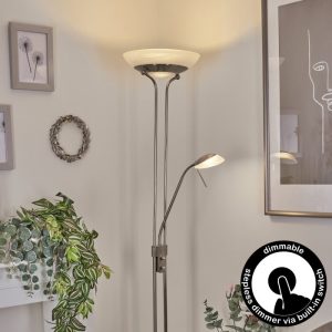BIOT Floor Lamp LED matt nickel, 2-light sources