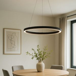 Black Pendant Light 60 cm Incl. LED 3-Step Dimmable - Girello