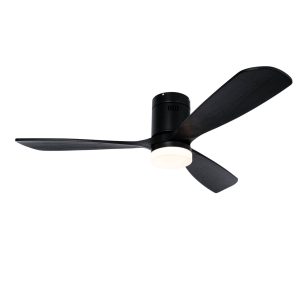 Ceiling Fan Black 132cm incl. LED Dimmable with Remote Control - Sofia