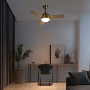 Ceiling Fan Brass 96cm with Remote Control - Rotar