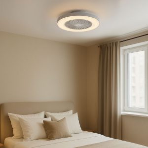Ceiling Fan White with Star Effect 60cm incl. LED Dimmable with Remote Control - Climo