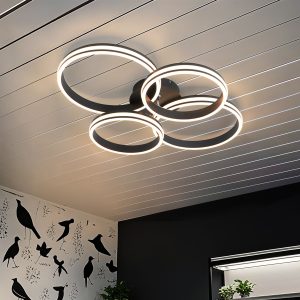 Ceiling Light Black Incl. LED 3-Step Dimmable 4-Light - Navara