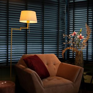 Classic Floor Lamp Bronze with Adjustable White Shade - Ladas Fix