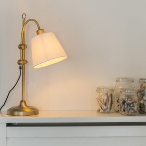 Classic Table Lamp Bronze with White Lampshade - Ashley