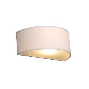 Country Style Wall Lamp Half Round Cream - Drum