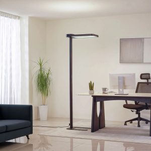 Daylight Floor Lamp Black Square Incl. LED and Dimmer - Guzo