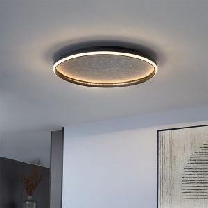 Design Ceiling Lamp Black with Felt Incl. LED 3-Step Dimmable - Xavi Felt