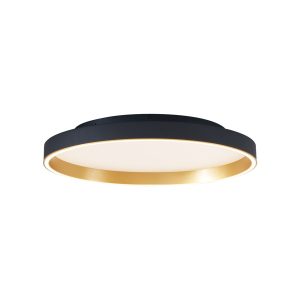 Design Ceiling Lamp Black with Gold 60cm incl. LED 3-way switch - Ingo