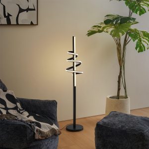 Design Floor Lamp Black Incl. LED Dimmable - Rolla