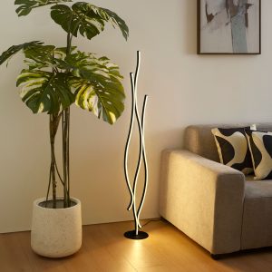 Design Floor Lamp Black incl. LED Dimmable - Ying