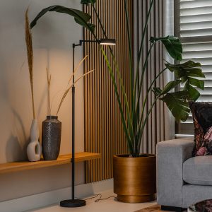 Design Floor Lamp Black Incl. LED with Touch Dimmer - Notia