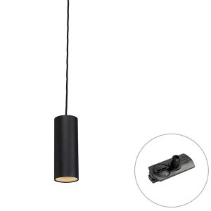 Design Pendant Lamp Black Incl. Rail Adapter 1-Phase - Iconic Tubo