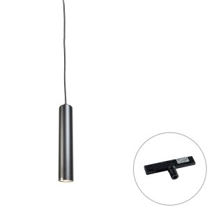 Design Pendant Lamp Black Incl. Rail Adapter 1-Phase - Slimline Tuba Small