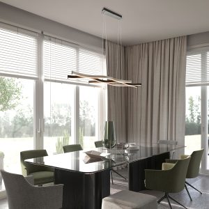 Design Pendant Lamp Black with Silver Incl. LED Dimmable - Blaze