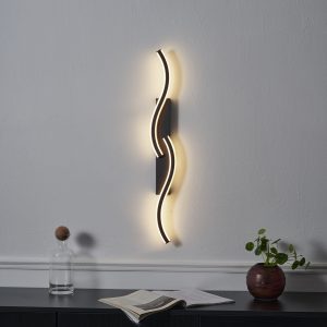 Design Wall Lamp Black 3-Step Dimmable 2-Light - Bummy