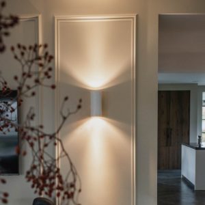 Design Wall Lamp White Round 2-Lights - Sab