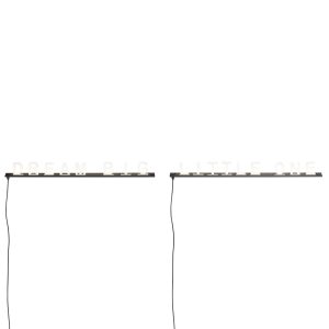 Dream Big Little One Wall Lamp Black with White incl. LED - Letterbox