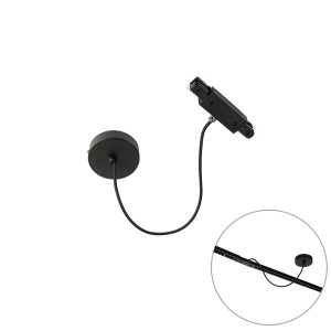 I Power Supply with Round Mounting Plate for 1-Phase Track Black - Iconic