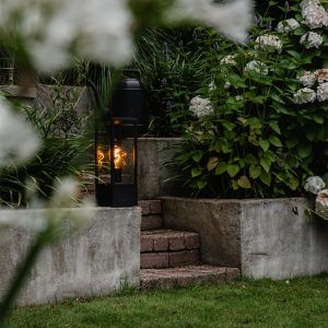 Industrial Outdoor Standing Lamp Black 40 cm IP44 - Charlois