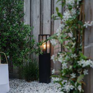 Industrial Outdoor Standing Lamp Black 80 cm IP44 - Charlois