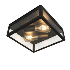 Industrial Smart Outdoor Ceiling Light Black Incl. 2 WiFi ST64 - Rotterdam