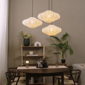 Japandi Pendant Lamp Beige 50cm 3-Light - Plu