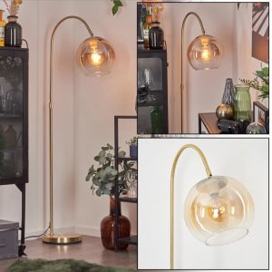 Koyoto globe light, floor lamp, Arch lamps brass, 1-light source