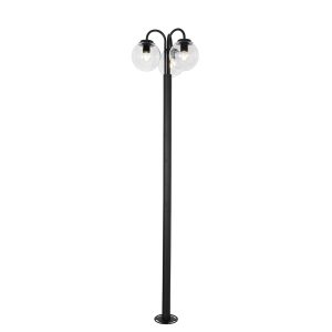 Lantern Black with Clear Glass 200 cm 3-Light IP44 - Sfera