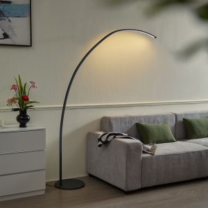 Modern Arc Lamp Black incl. LED with Touch Dimmer - Arlow