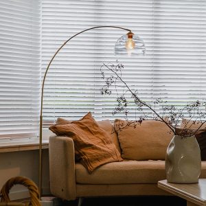 Modern Arc Lamp Brass with Clear Glass - Arc