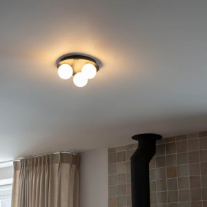 Modern Bathroom Ceiling Light Black 3-Light - Cederic