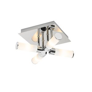 Modern Bathroom Ceiling Light Chrome 4-Light IP44 - Bath