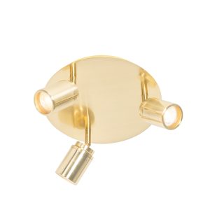 Modern bathroom spot brass 3-light IP44 - Ducha