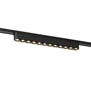 Modern Black Ceiling Light for Track System 1-Phase 12W 3000K - Magnetic Puntua