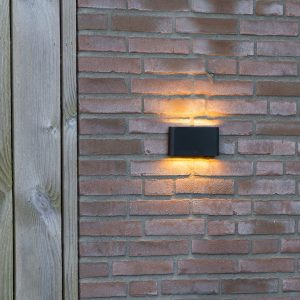 Modern Black Outdoor Wall Light 17.5 cm Incl. LED IP65 - Batt