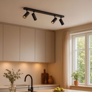 Modern Ceiling Lamp Black Incl. LED Dimmable 4-Lights - Tate