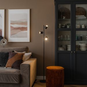 Modern Floor Lamp Black 3-Light - Jeana