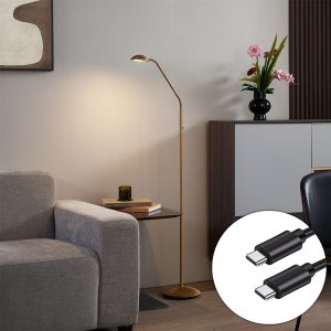 Modern Floor Lamp Bronze Incl. LED 3-Step Dimmable Rechargeable - Waldorf