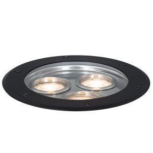 Modern Ground Spot Black 3-Light IP65 - Tribus