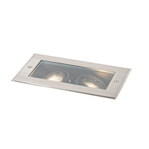 Modern Ground Spot Steel 2-Light Adjustable IP65 - Oneon