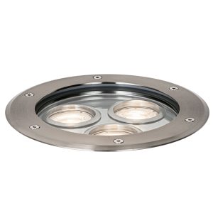 Modern Ground Spot Steel 3-Light IP65 - Tribus