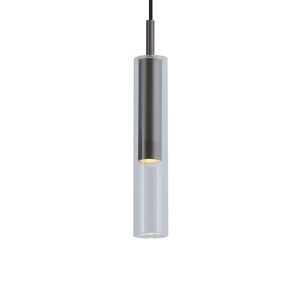 Modern Gunmetal Spotlight with Clear Glass for 1-Phase Track System - Slimline Loyce