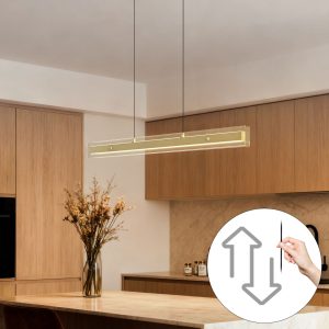 Modern Pendant Lamp Brass with Clear Glass - Catch