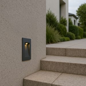 Modern Recessed Wall Lamp Black 7cm incl. LED IP65 - Trem